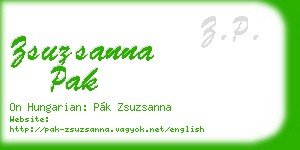 zsuzsanna pak business card